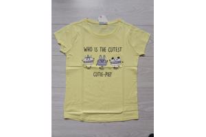 Glo-Story t-shirt cutest pie geel 158