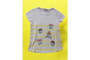 Glo-Story cupcakes t-shirt geel 122