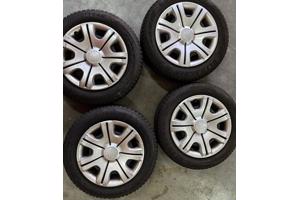 4 winter wielen Skoda Fabia maat 180/60R14, staal met wieldo