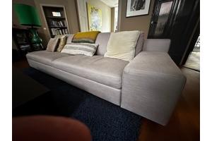 Bank (deel van een hoebank) breedte 276cm diepte 105cm