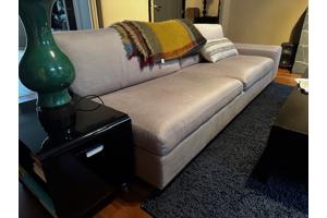 Bank (deel van een hoebank) breedte 276cm diepte 105cm