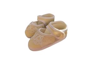 Junior Joy Babyschoenen Newborn Meisjes Geel met wit kant