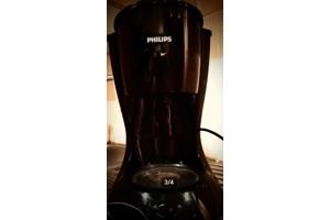 philips filter koffiezetter hd 7447 zwart 1080watt  gebruikt