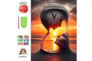 nr 36 Diamond Painting zandloper kunst 50x40cm (vierkant)