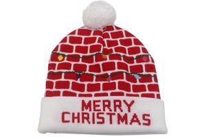 Muts met Pompon - Thema Kerst - Beanie - Acryl - Merry Chris