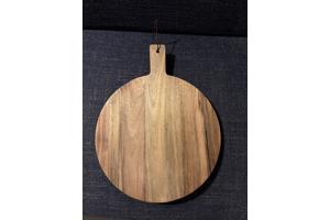 Houten serveerplank borrelplank rond 30 cm met handgreep