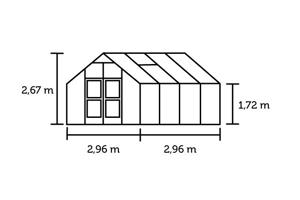 Tuinkas Premium 8,8 - antraciet, VG 3 mm/1