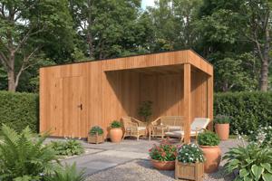 Tuinhuis Kubeline met luifel L280X590 CM