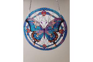 Raamhangers gemaakt van dimond painting