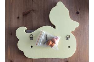 Nieuwe kinder kapstok eend 2 knoppen kinderkapstok Eendje