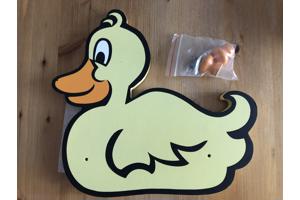 Nieuwe kinder kapstok eend 2 knoppen kinderkapstok Eendje
