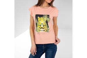 Glo-story t-shirt roze tijger S/36