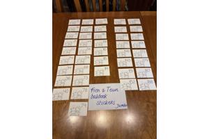 Jumbo stickers Fien Teun bakboek spaaractie 10 eurocent P.st