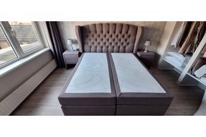 Mooie boxspring kleur lever afm. 180x200cm