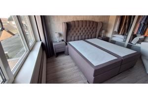 Mooie boxspring kleur lever afm. 180x200cm