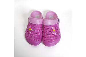 Crocs slipper schoen donkerroze met strikje 32