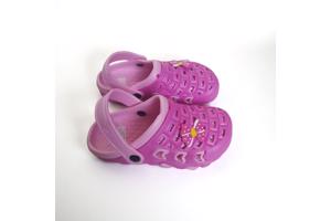 Crocs slipper schoen donkerroze met strikje 32