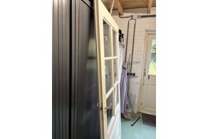 Binnendeur met glas in Ral 9010