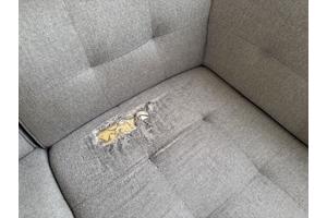 Lichtgrijze hoekbank