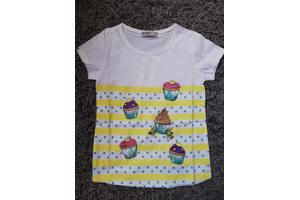 Glo-Story cupcakes t-shirt geel 116