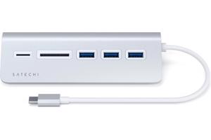 Satechi Aluminium USB 3.0 HUB en kaartlezer