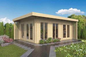 Blokhut - Tuinhuis Hildegard | 44 mm | vuren onbehandeld