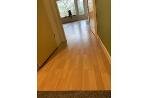 Laminaatvloer beuken 60 m2 plus een nieuw pak en plinten