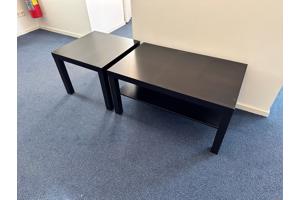 IKEA bijzettafel en salontafel donkerbruin