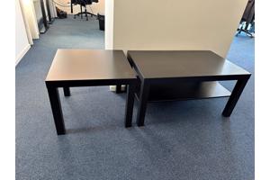 IKEA bijzettafel en salontafel donkerbruin