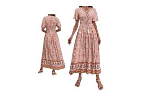 Ibiza style lange zomerjurk L