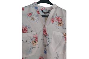 Metrofive bloemen tuniek shirt lichtroze S