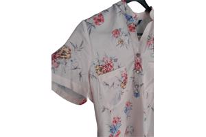 Metrofive bloemen tuniek shirt lichtroze S