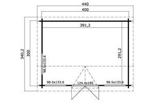 Luxe blokhut Windsor 44