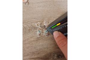 vintage design oorbellen 925 met echte aquamarijn steen