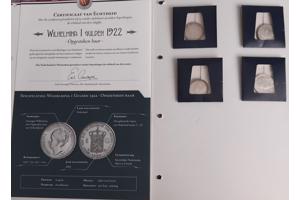 Zilveren guldens wilhelmina,opgestoken haar v 1922 tot 1925