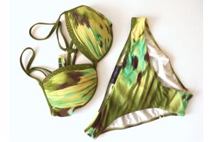 Bikini met dierenprint, maat 36 cup C, Kaki (nieuw)