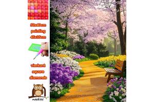 50x40cm Diamond Painting bloemen bos (vierkant) nr 65