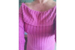 Offshoulder jurk roze XXL