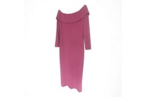 Offshoulder jurk roze XXL