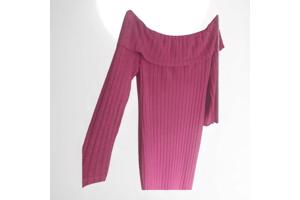 Offshoulder jurk roze XXL