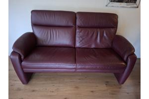 2 zits bankstel leer