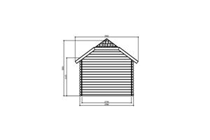 NIEUW Tuinhuis YORK 2980 + 3644 x 2980 MM 28 MM