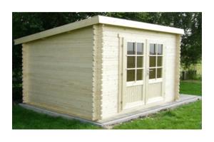 Blokhut 3020L met lessenaarsdak