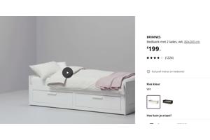 Gratis 1-2 Persoons Bedbank Uitklapbaar | Brimnes