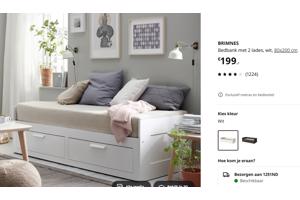 Gratis 1-2 Persoons Bedbank Uitklapbaar | Brimnes