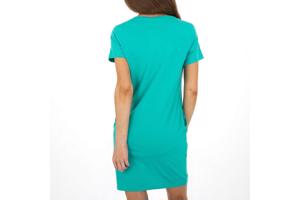 Shirt jurk tropical dog turquoise S