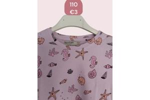 Glo-Story t-shirt zee schelpen lila paars 110