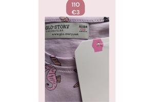 Glo-Story t-shirt zee schelpen lila paars 110