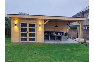 Vuren Topvision Bosuil, 300 x 300 en luifel 400 cm, onbehand