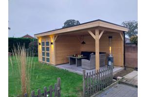 Vuren Topvision Bosuil, 300 x 300 en luifel 400 cm, onbehand